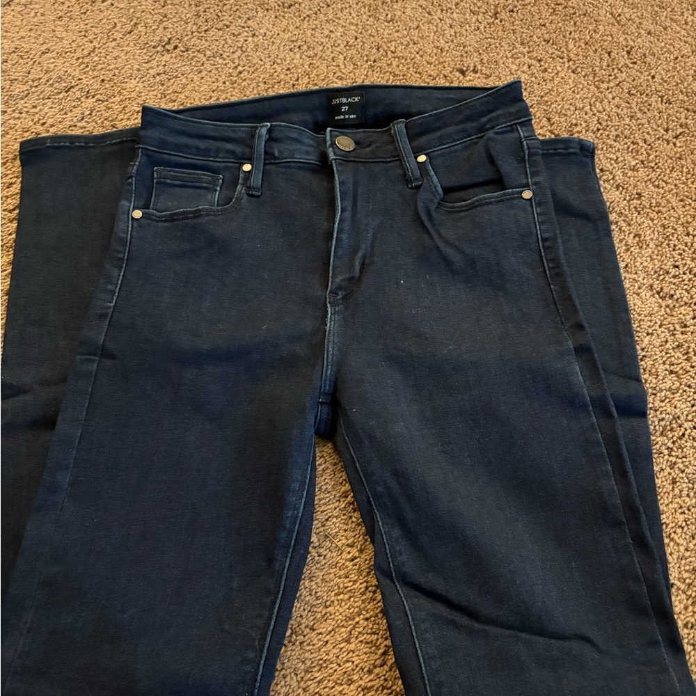 Just Black Blue Skinny Jeans Classic Style